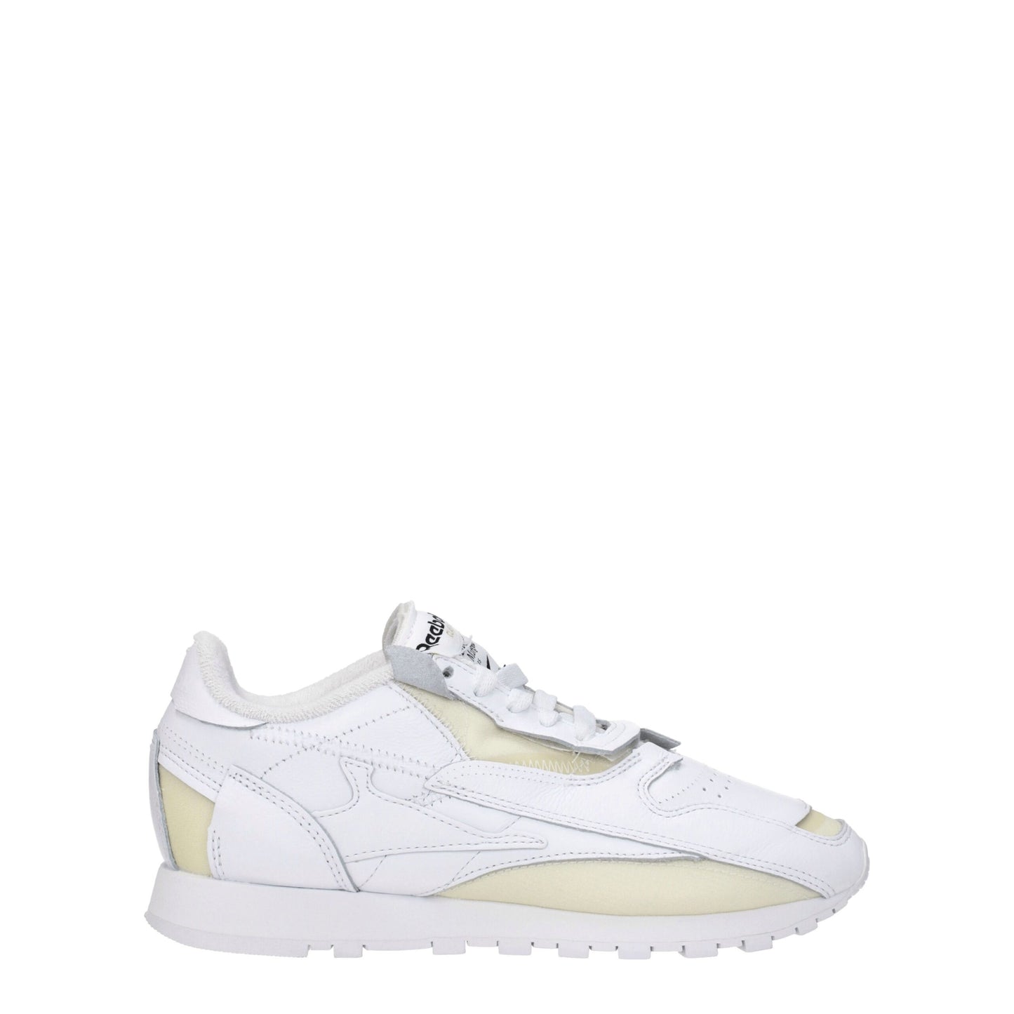 White Leather Athletic Sneakers - Designer Street Style