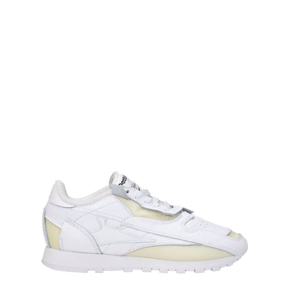White Leather Athletic Sneakers - Designer Street Style