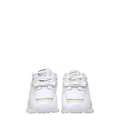White Leather Athletic Sneakers - Designer Street Style
