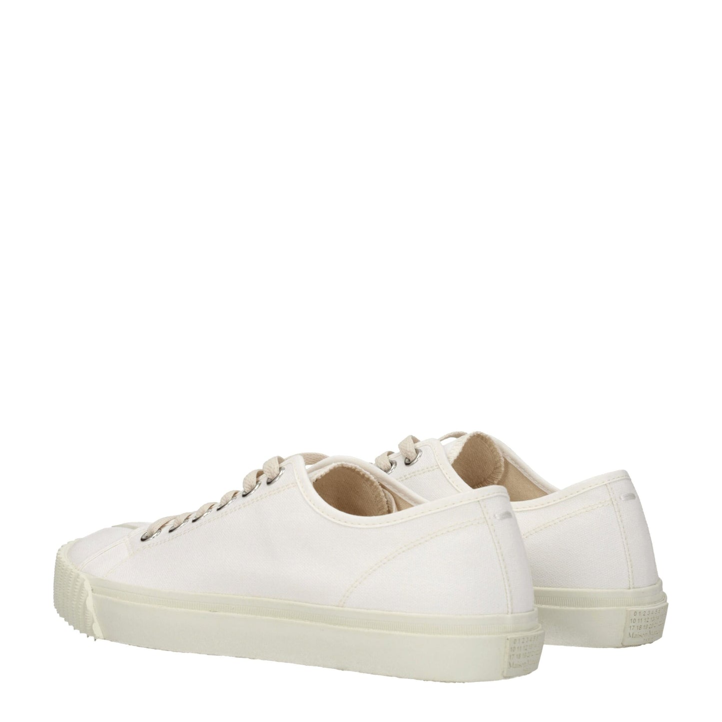 Maison Margiela White Fabric Low-Top Sneakers