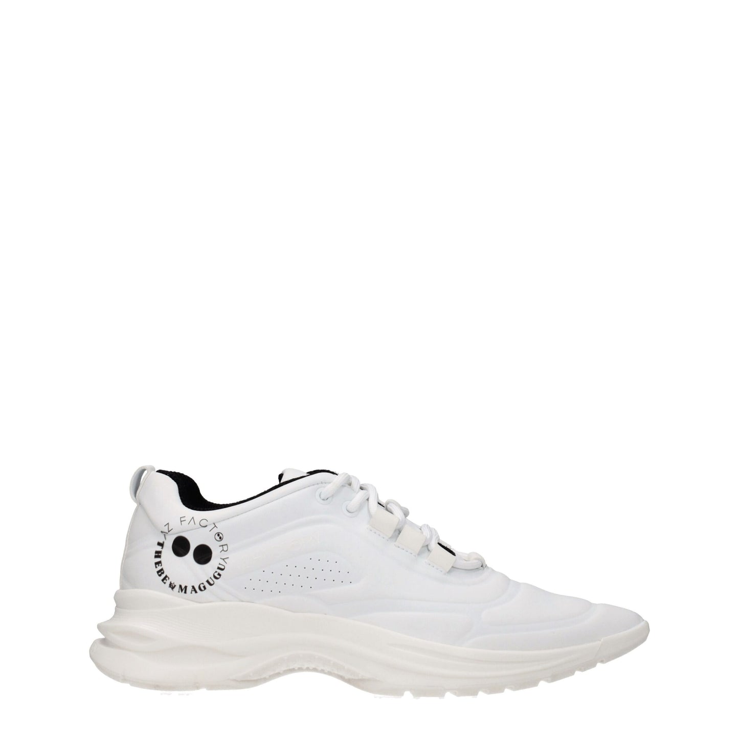 White Leather Sneakers - Luxury Street Style with Logo Details