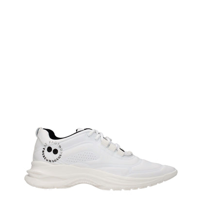 White Leather Sneakers - Luxury Street Style with Logo Details