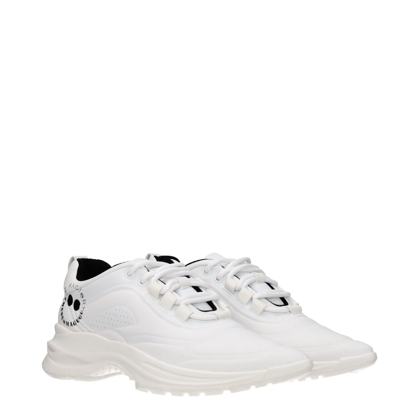 White Leather Sneakers - Luxury Street Style with Logo Details