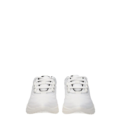 White Leather Sneakers - Luxury Street Style with Logo Details