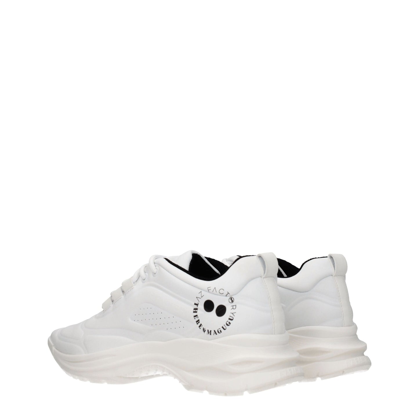 White Leather Sneakers - Luxury Street Style with Logo Details