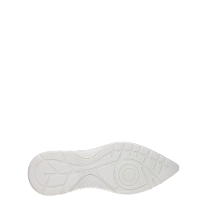 White Leather Sneakers - Luxury Street Style with Logo Details