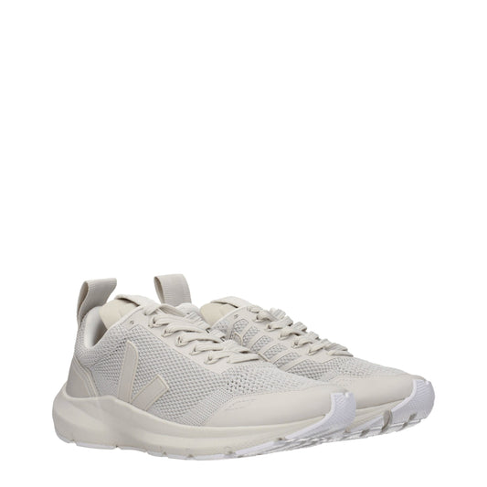 Gray Fabric Athletic Sneakers with Logo Details
