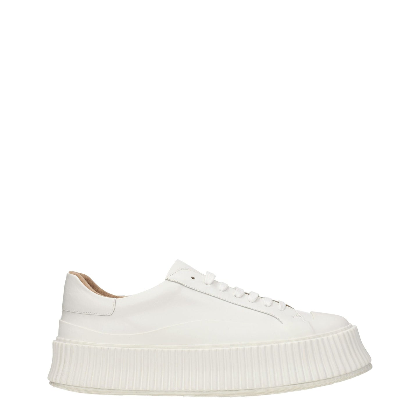 White Leather Platform Sneakers - Luxury Designer Footwear