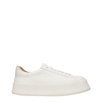 White Leather Platform Sneakers - Luxury Designer Footwear