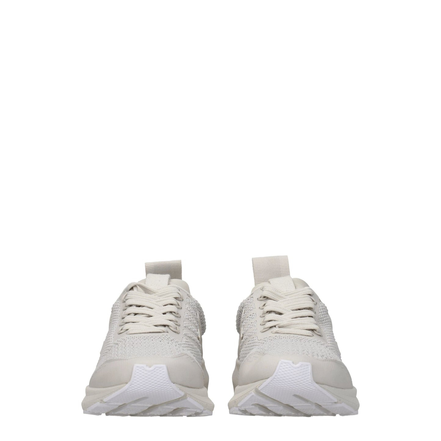 Gray Fabric Athletic Sneakers with Logo Details