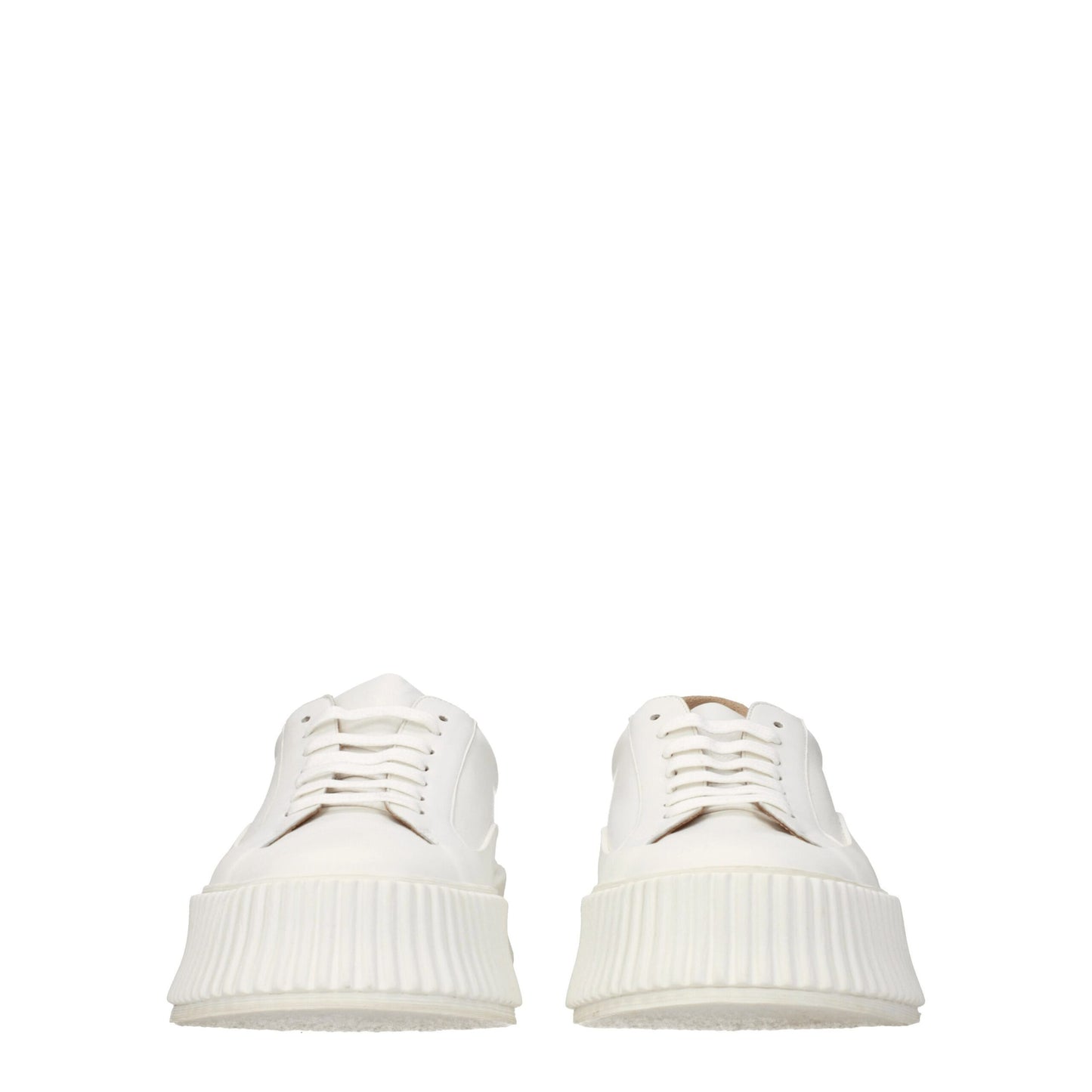 White Leather Platform Sneakers - Luxury Designer Footwear