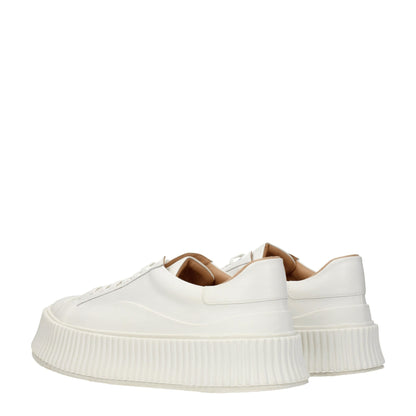 White Leather Platform Sneakers - Luxury Designer Footwear