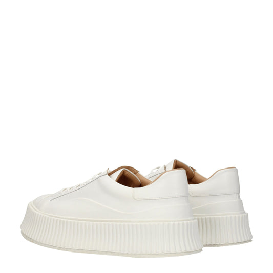 White Leather Platform Sneakers - Luxury Designer Footwear