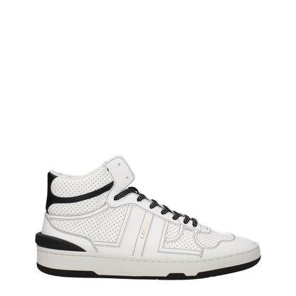 Lanvin White Leather High-Top Sneakers