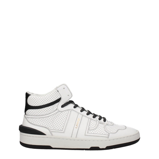 Lanvin White Leather High-Top Sneakers