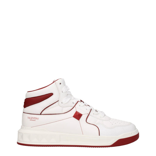 Valentino Garavani White Leather High-Top Sneakers
