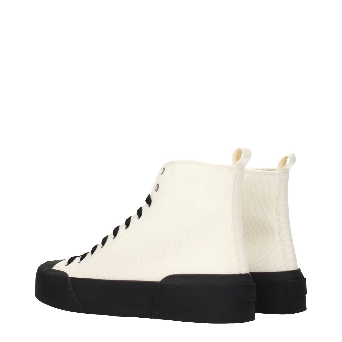Jil Sander Beige Fabric High-Top Sneakers