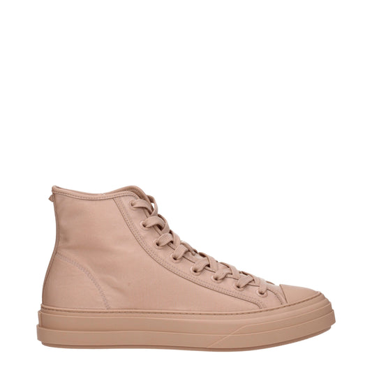 Valentino Garavani Pink Fabric High-Top Sneakers