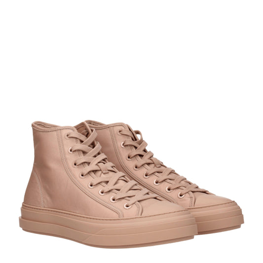 Valentino Garavani Pink Fabric High-Top Sneakers