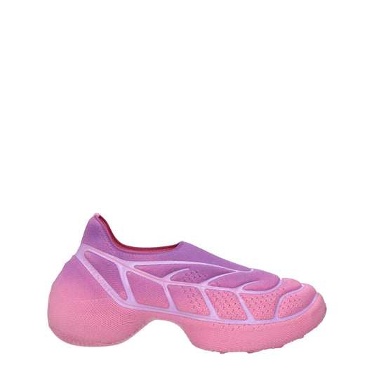 Pink Fabric Sneakers - Designer Sporty Glam Style