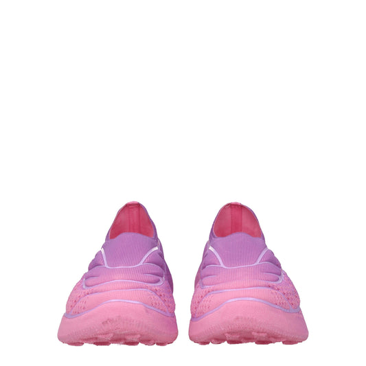 Pink Fabric Sneakers - Designer Sporty Glam Style