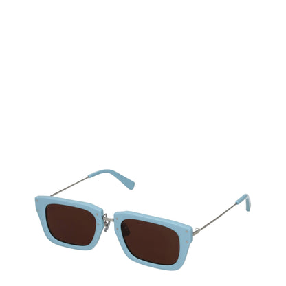 Acetate Square Frame Sunglasses - Light Blue Designer Eyewear