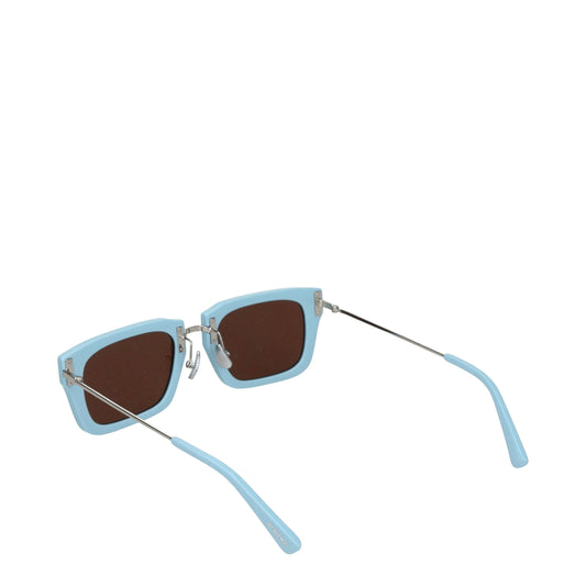 Acetate Square Frame Sunglasses - Light Blue Designer Eyewear