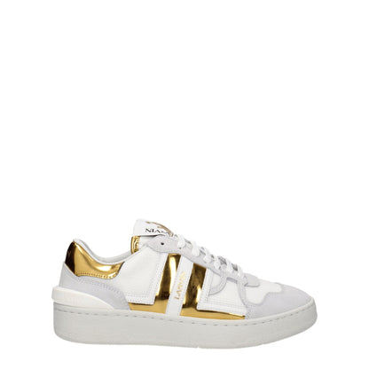 Lanvin White Fabric Low-Top Sneakers