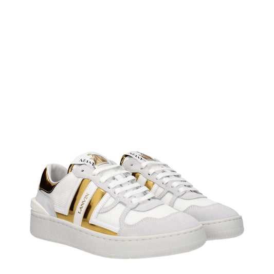 Lanvin White Fabric Low-Top Sneakers