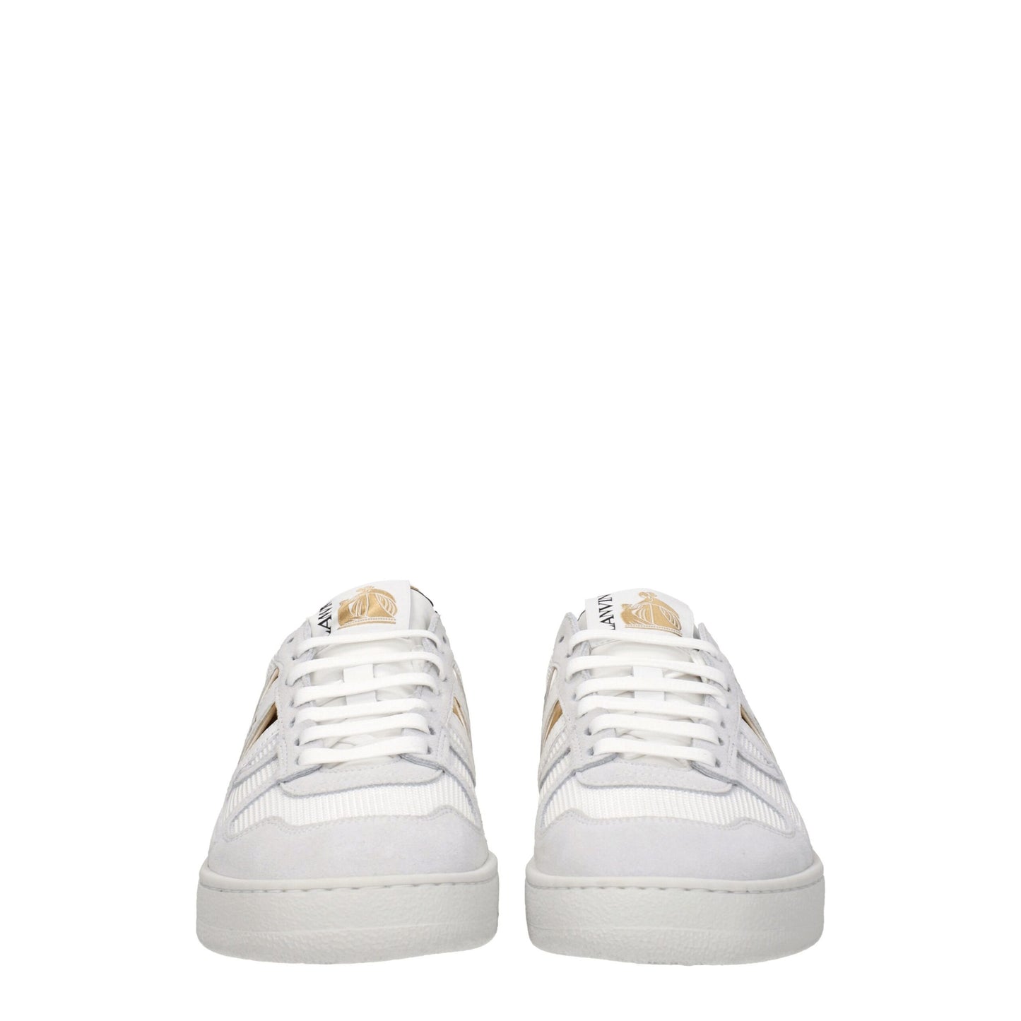 Lanvin White Fabric Low-Top Sneakers