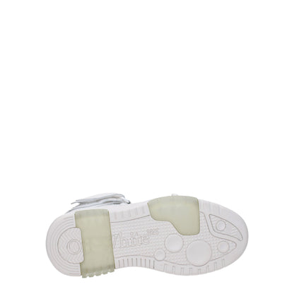 Premium Leather High-Top Sneakers - White
