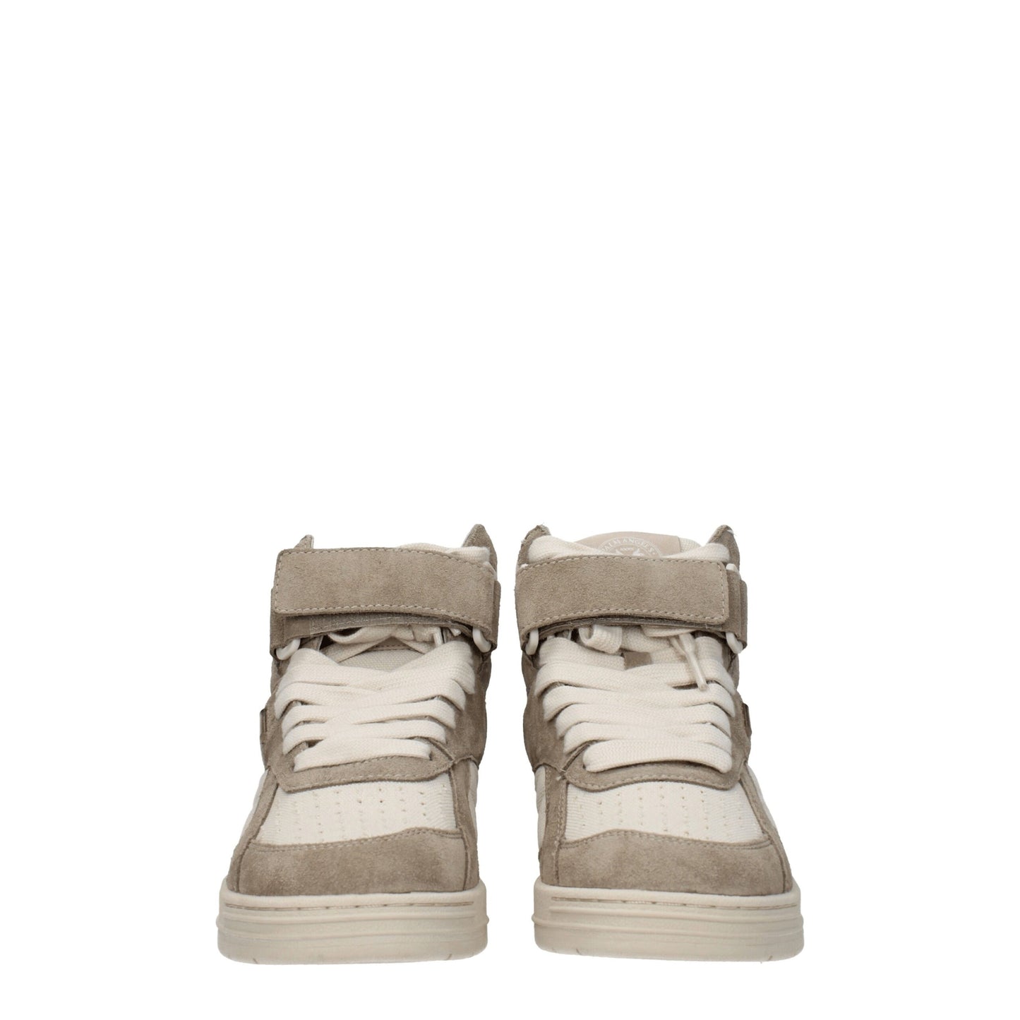 Palm Angels Beige Leather High-Top Sneakers
