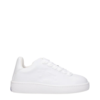 White Leather Low-Top Sneakers with Side Logo
