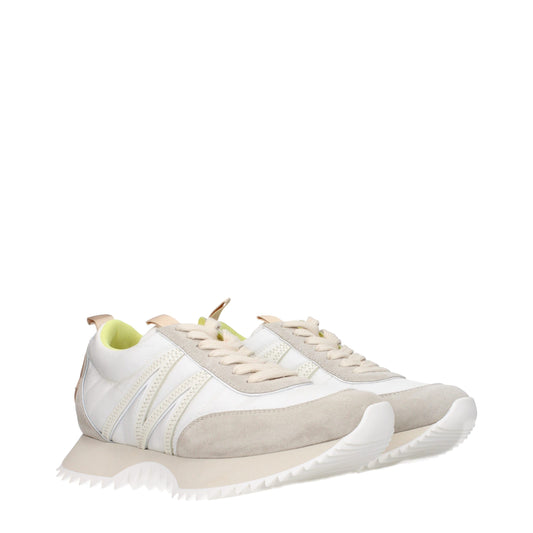 Beige Fabric Low-Top Sneakers - Luxury Designer Footwear