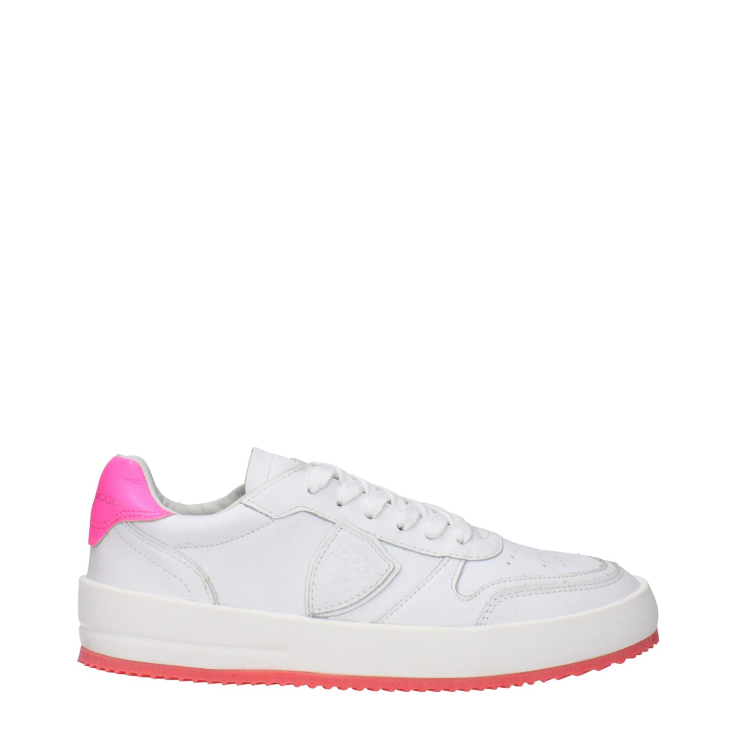 White Leather Sneakers with Vintage Effect