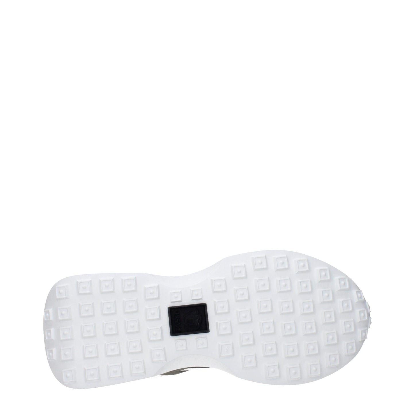 White Fabric Sneakers with Logo Details