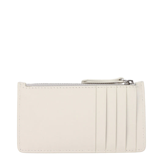 Beige Leather Wallets