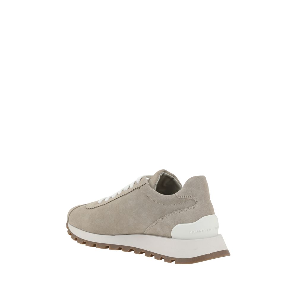 Leather Sneakers with Iconic Embellishments