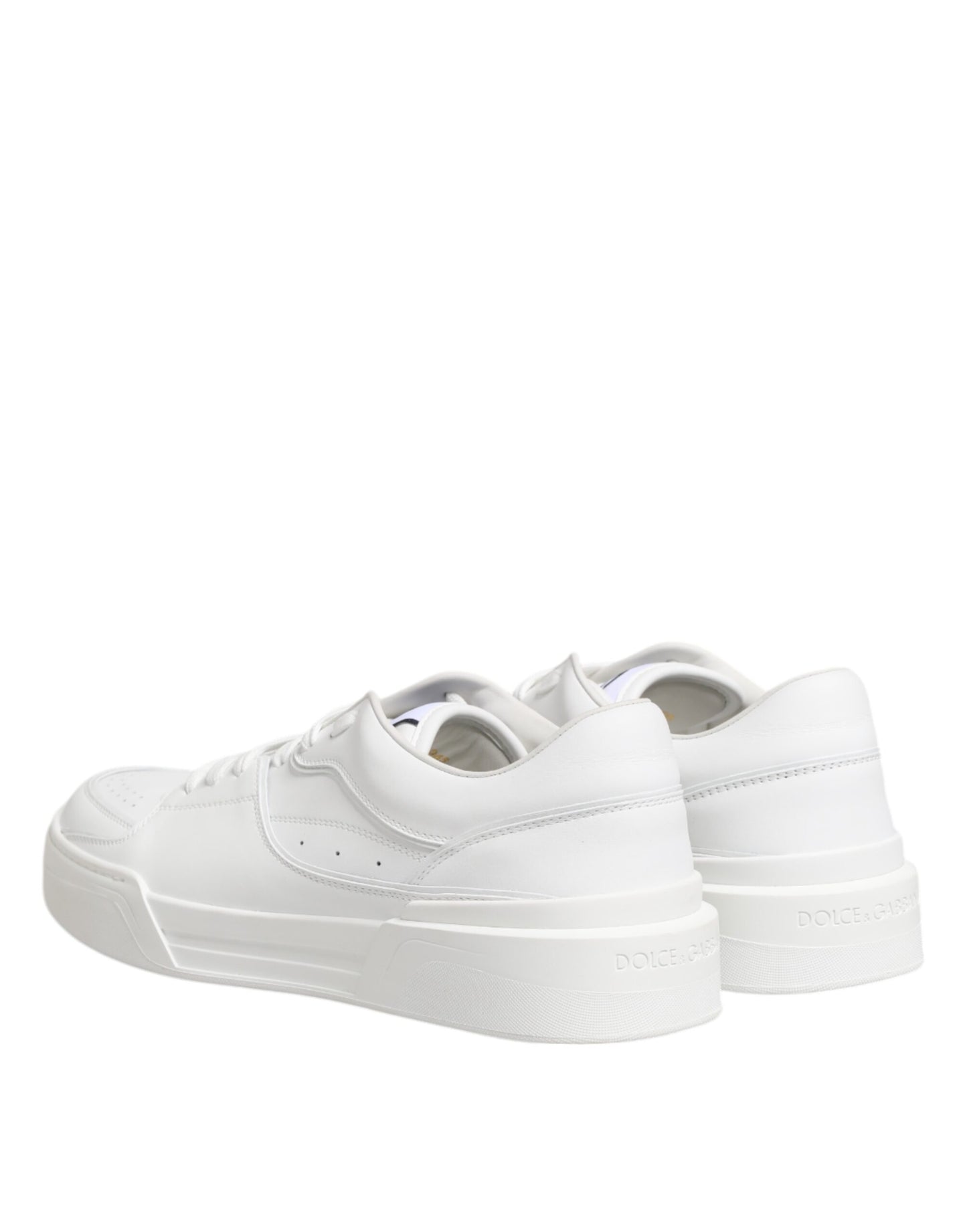 Dolce &amp; Gabbana White Miami Leather Low-Top Sneakers