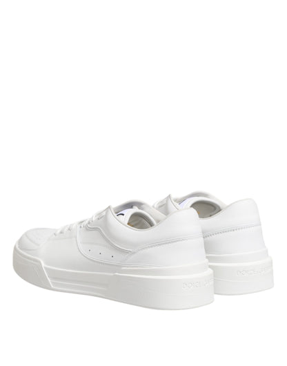 Dolce &amp; Gabbana White Miami Leather Low-Top Sneakers