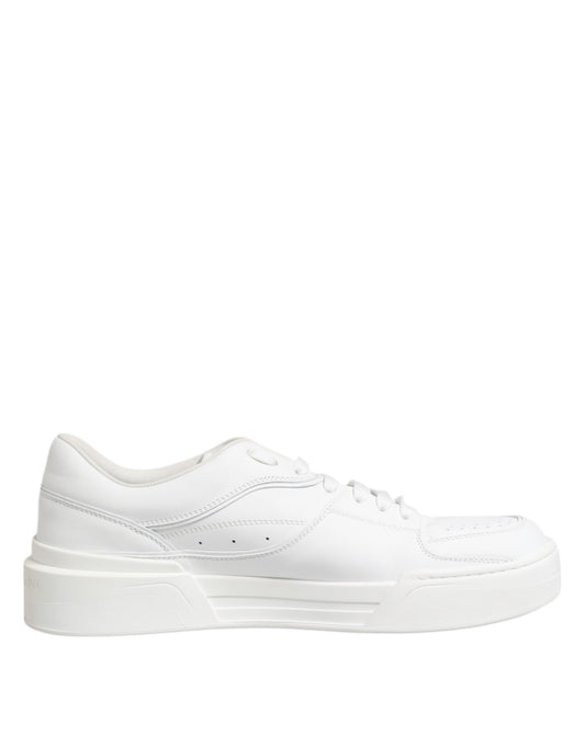 Dolce &amp; Gabbana White Miami Leather Low-Top Sneakers