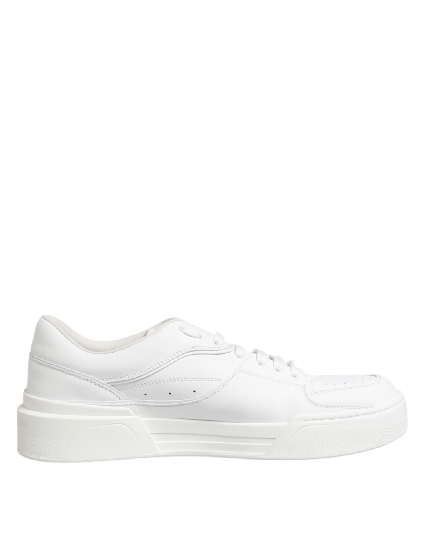 Dolce &amp; Gabbana White Miami Leather Low-Top Sneakers