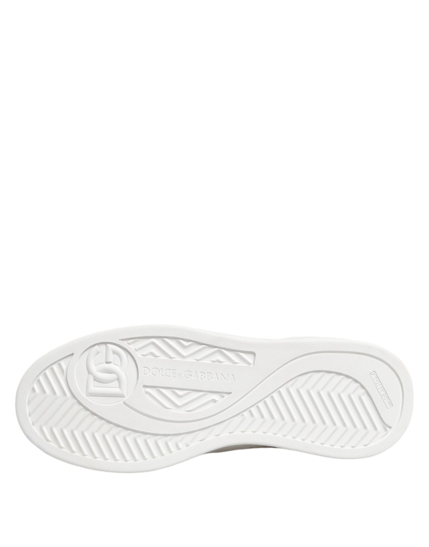 Dolce &amp; Gabbana White Miami Leather Low-Top Sneakers