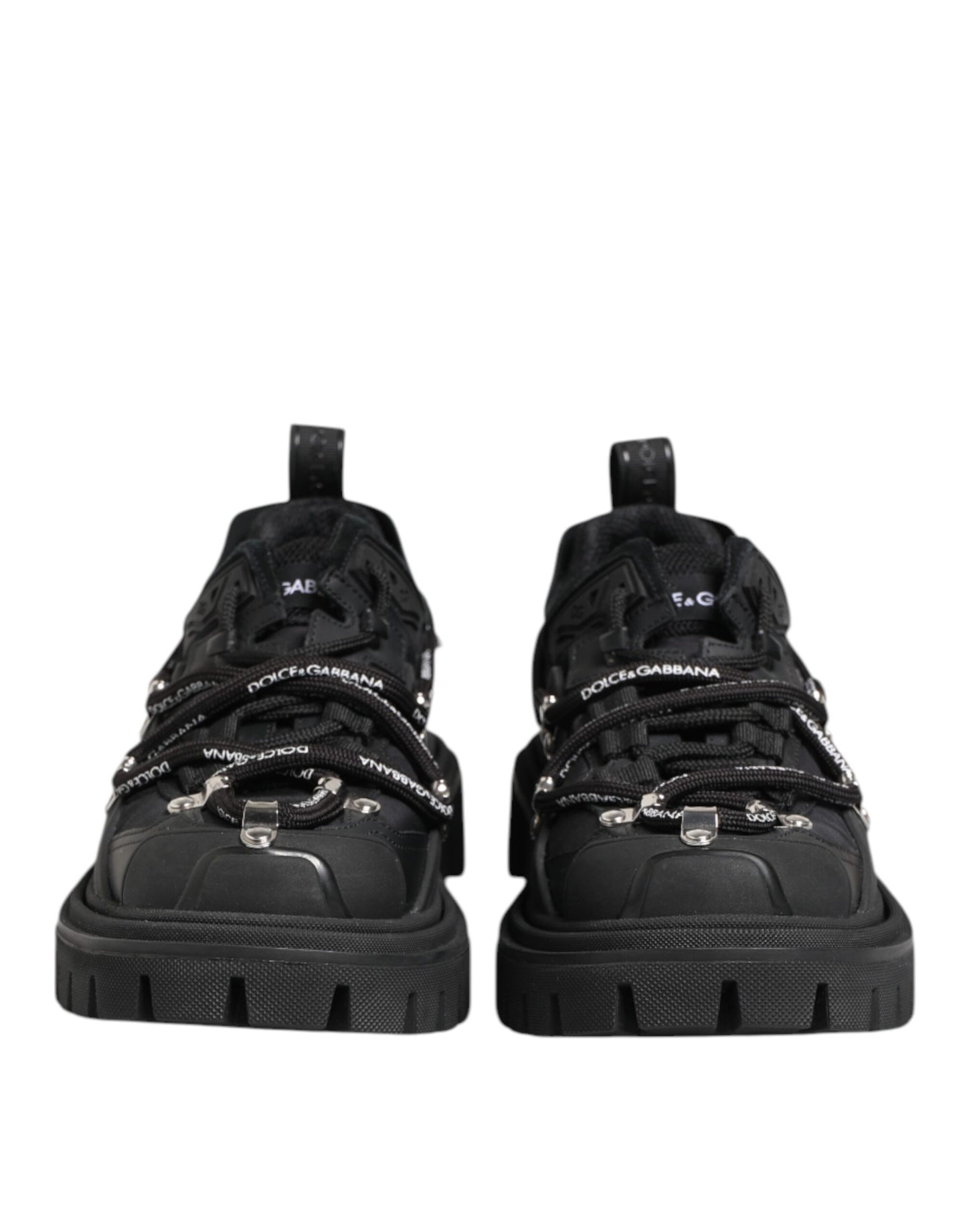 Dolce &amp; Gabbana Black Low-Top Lace-Up Trekking Sneakers