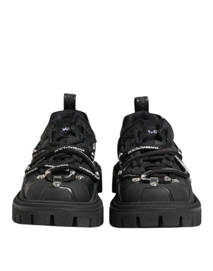 Dolce &amp; Gabbana Black Low-Top Lace-Up Trekking Sneakers