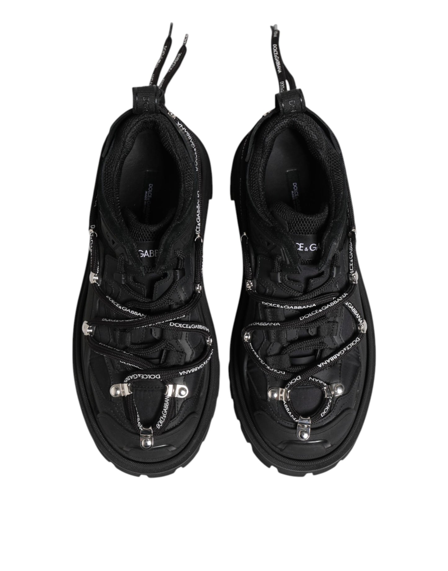 Dolce &amp; Gabbana Black Low-Top Lace-Up Trekking Sneakers
