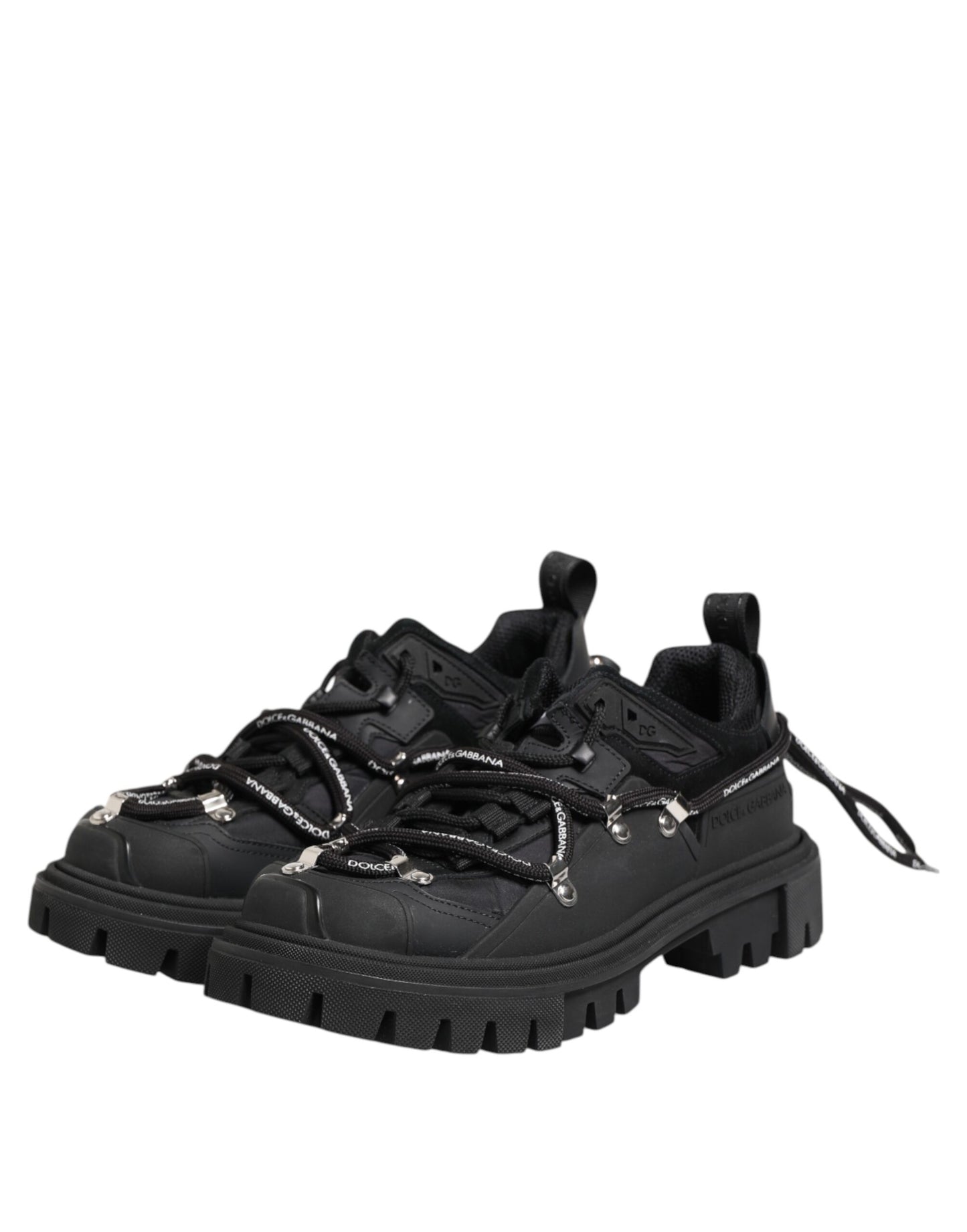 Dolce &amp; Gabbana Black Low-Top Lace-Up Trekking Sneakers