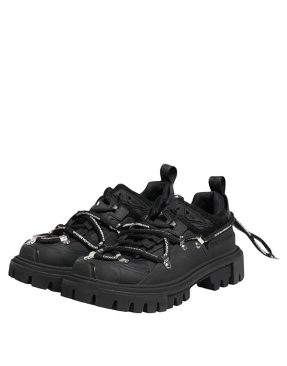 Dolce &amp; Gabbana Black Low-Top Lace-Up Trekking Sneakers