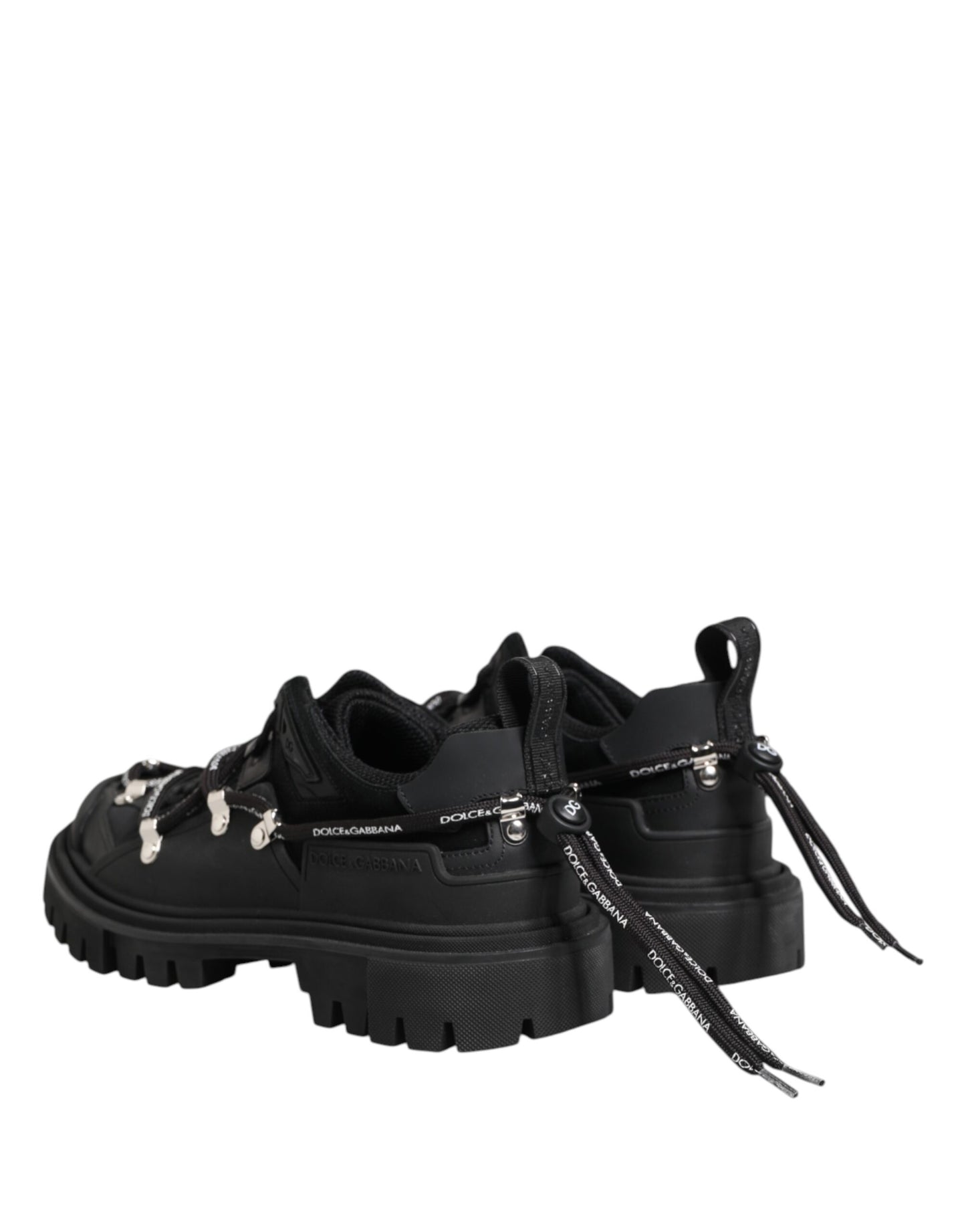 Dolce &amp; Gabbana Black Low-Top Lace-Up Trekking Sneakers
