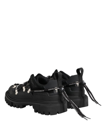 Dolce &amp; Gabbana Black Low-Top Lace-Up Trekking Sneakers